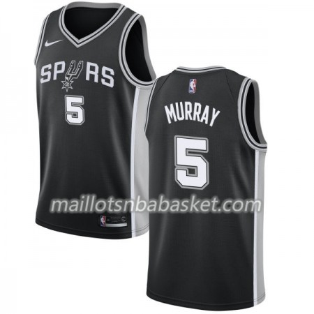 Maillot Homme San Antonio Spurs Dejounte Murray 5 Nike 2017-18 Noir Swingman